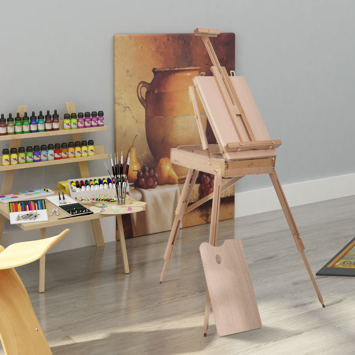 HOMCOM Folding French Easel