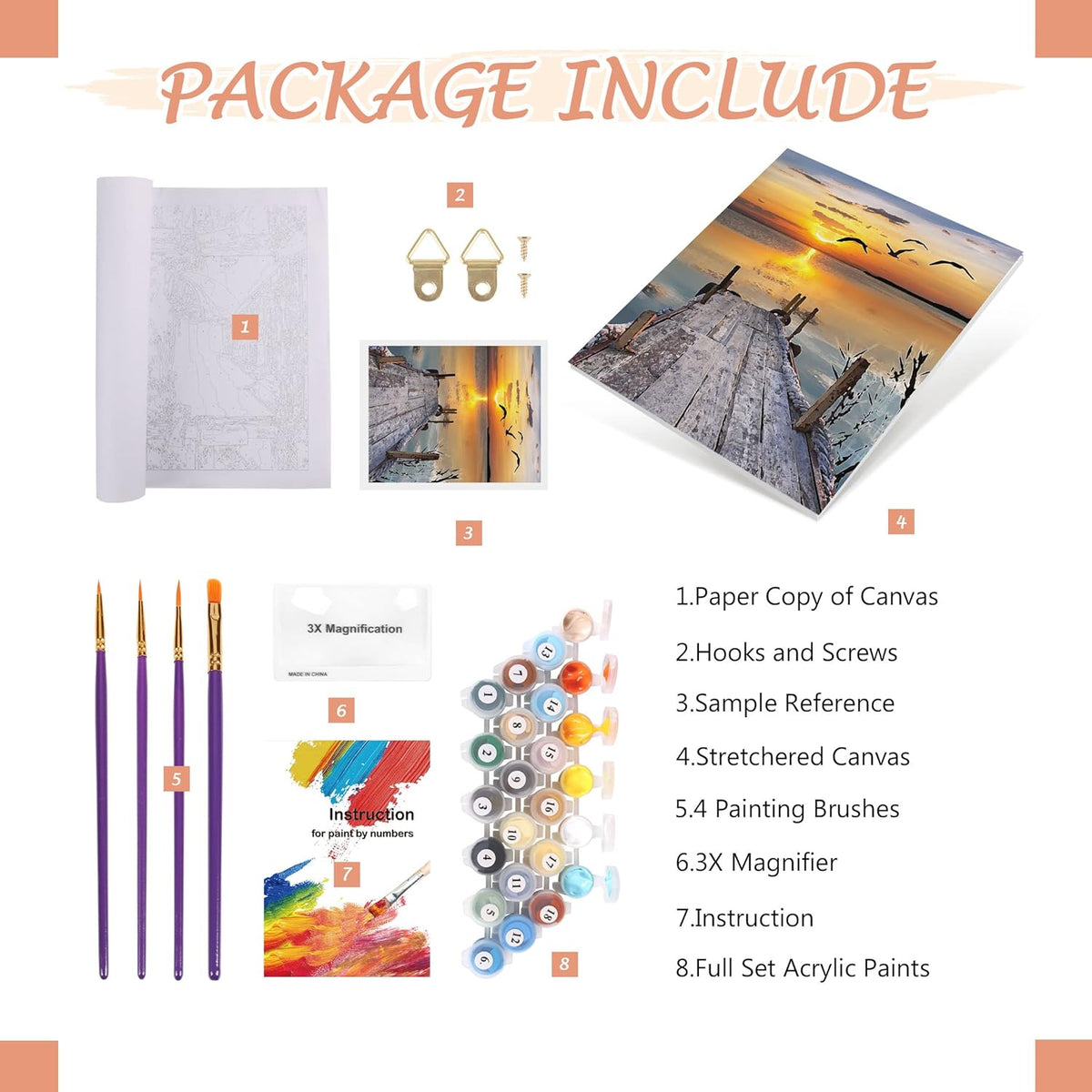 Sunset — Paint by Numbers Kit, 40 × 50 cm