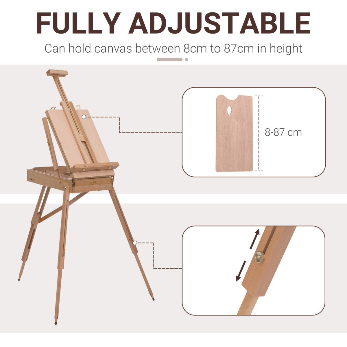 HOMCOM Folding French Easel