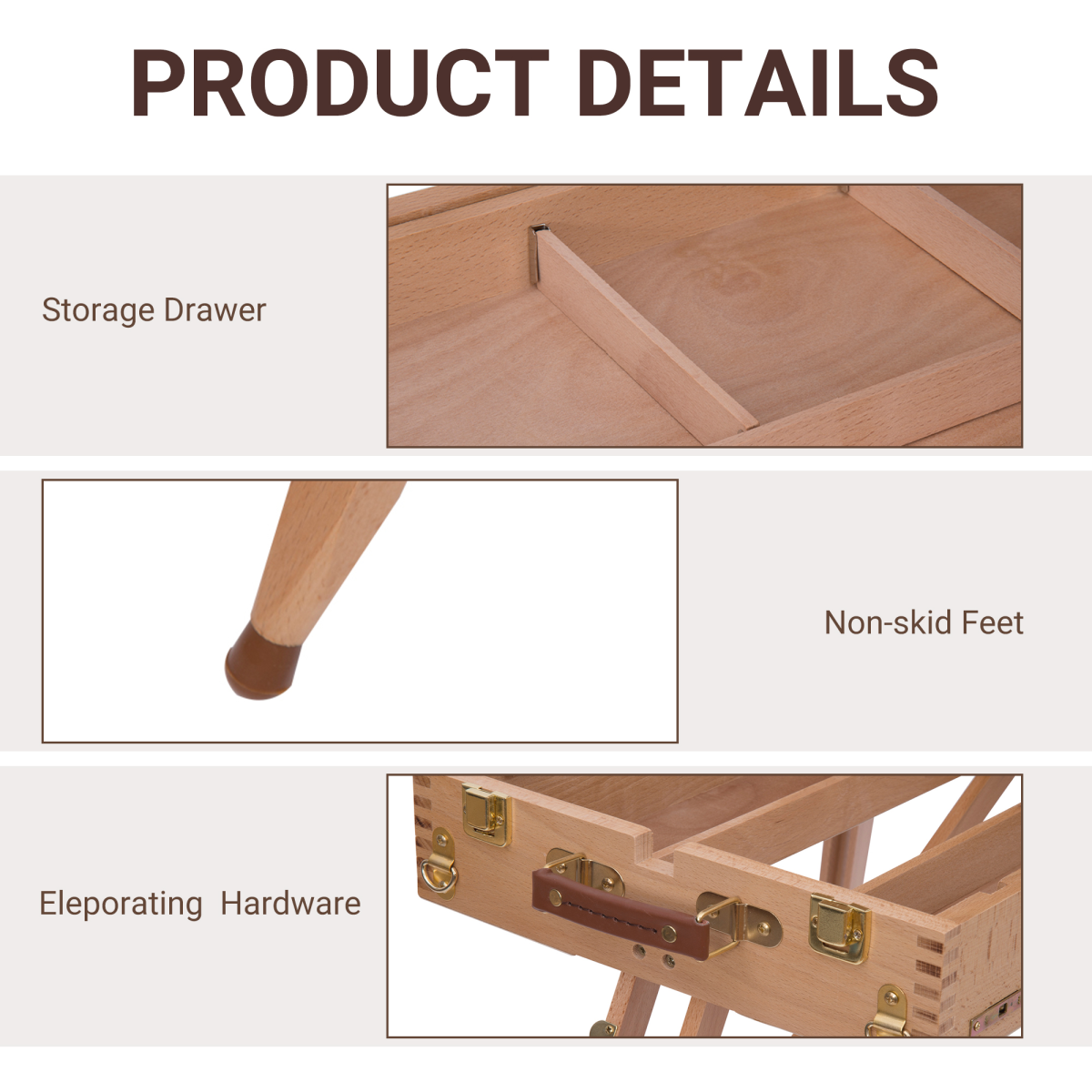 HOMCOM Folding French Easel