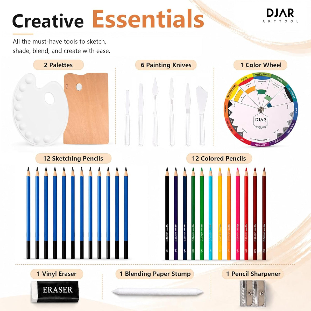 169-Piece Painting Kit with French Easel