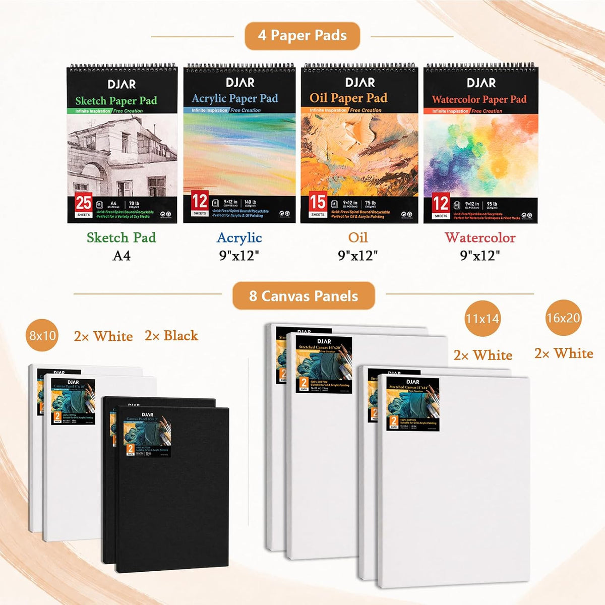 169-Piece Painting Kit with French Easel