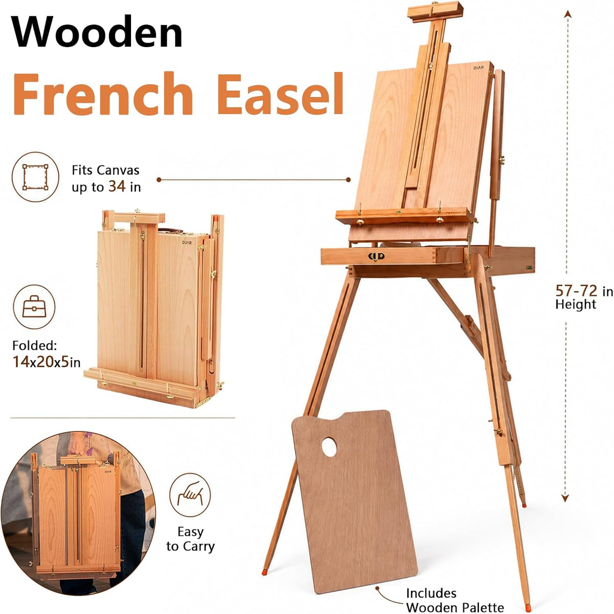 169-Piece Painting Kit with French Easel