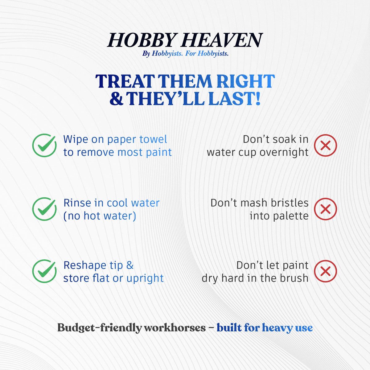 Hobby Heaven Goat-Hair Dry Brush Set