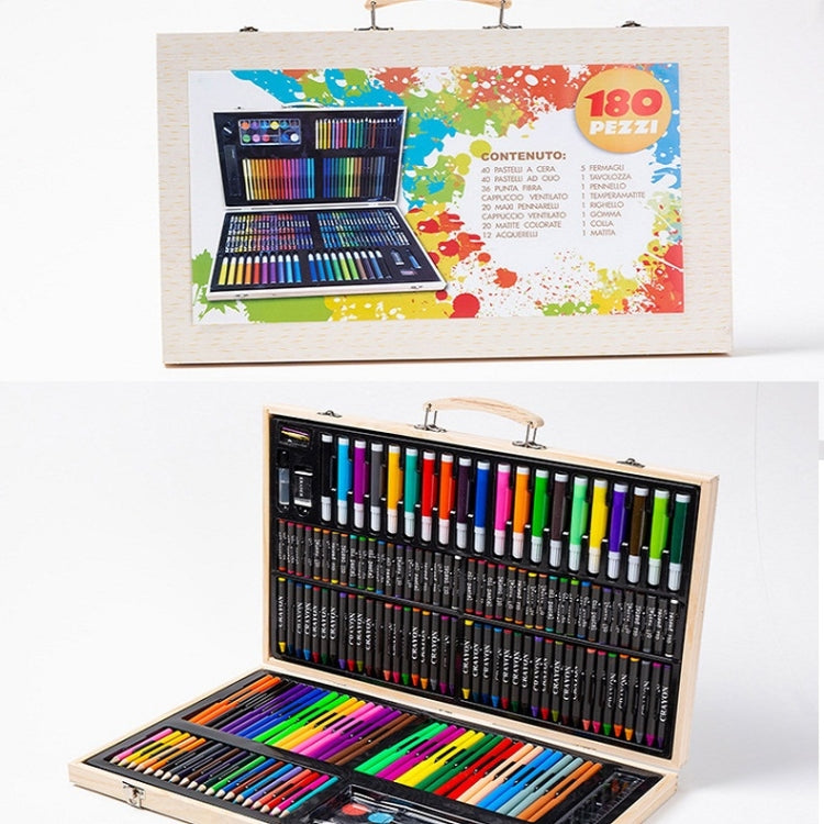 Children’s Art Set in Wooden Box — 180 Pieces