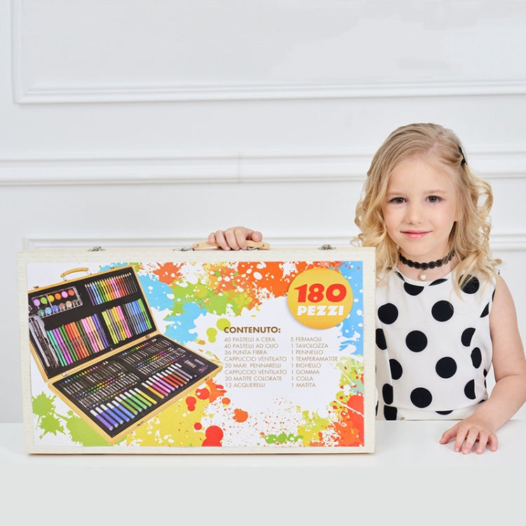 Children’s Art Set in Wooden Box — 180 Pieces