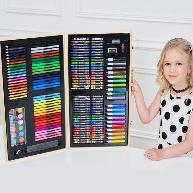 Children’s Art Set in Wooden Box — 180 Pieces