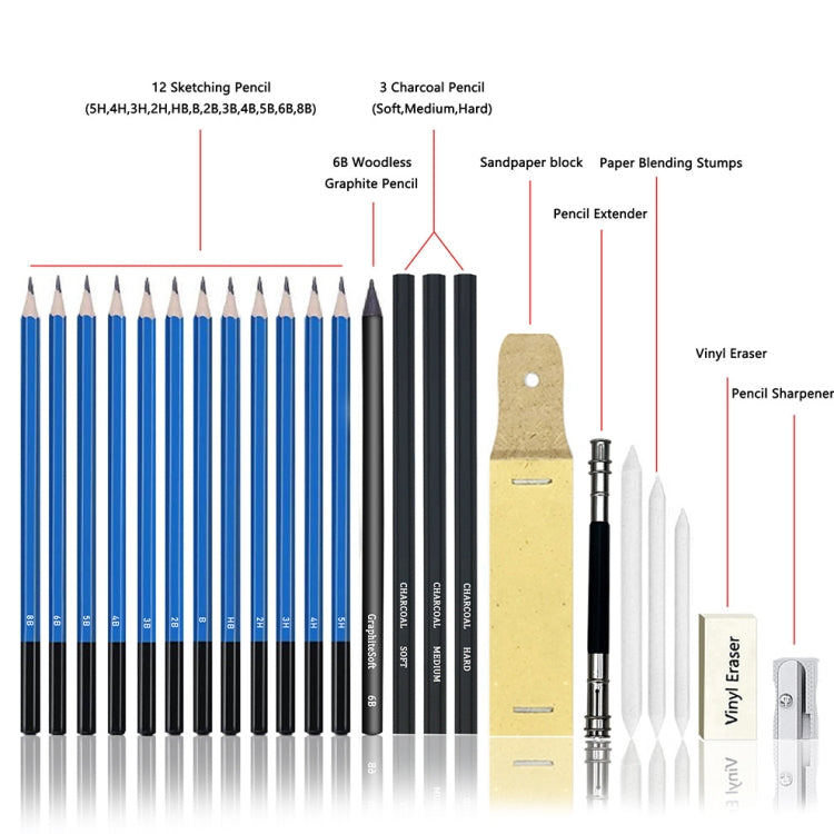YOVER Coloured Pencil & Sketching Set — 95 Pieces