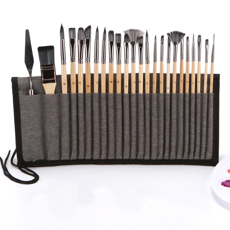 Artist Brush Set & Storage Bag — 24 Brushes