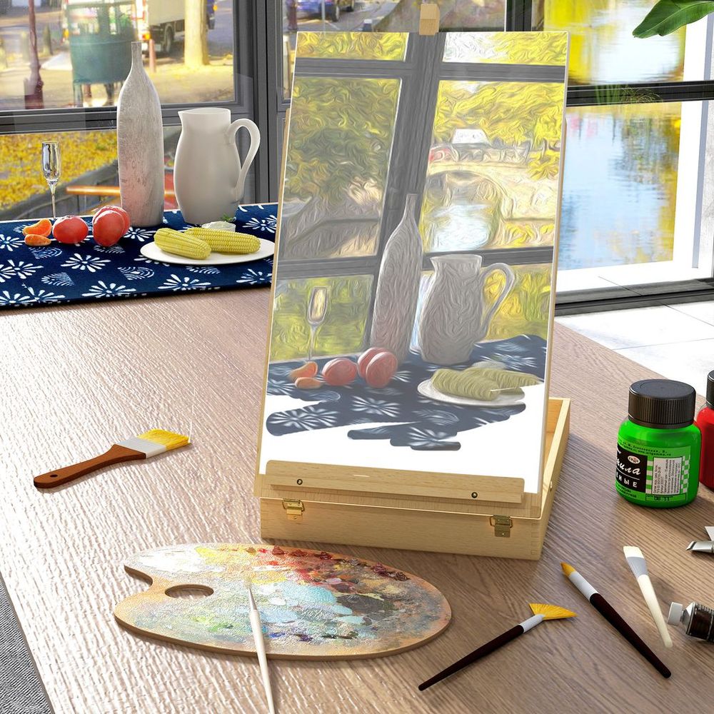 Vinsetto Tabletop Easel & Storage Box
