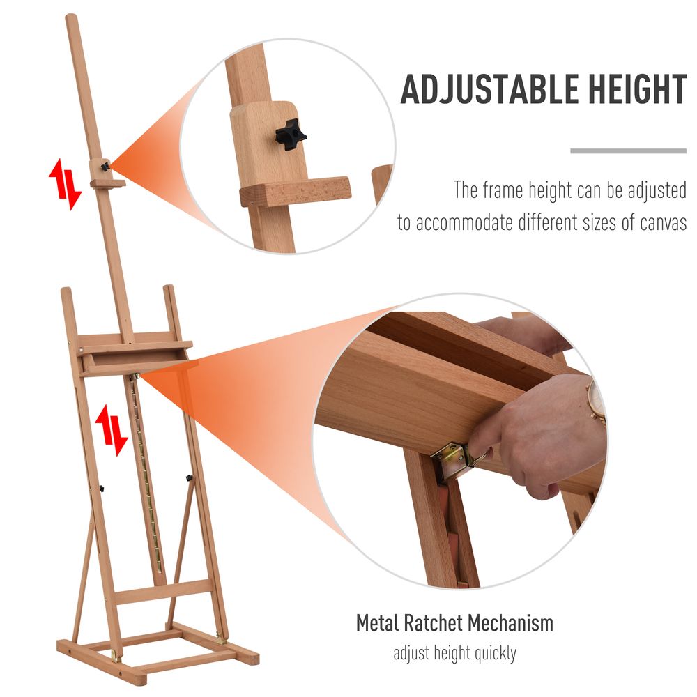 Vinsetto Adjustable H-Frame Studio Easel